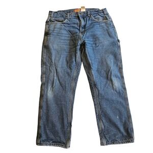 Berne Apparel Workwear Jeans Mens 36x28‎ Insulated Carpenter Denim Blue